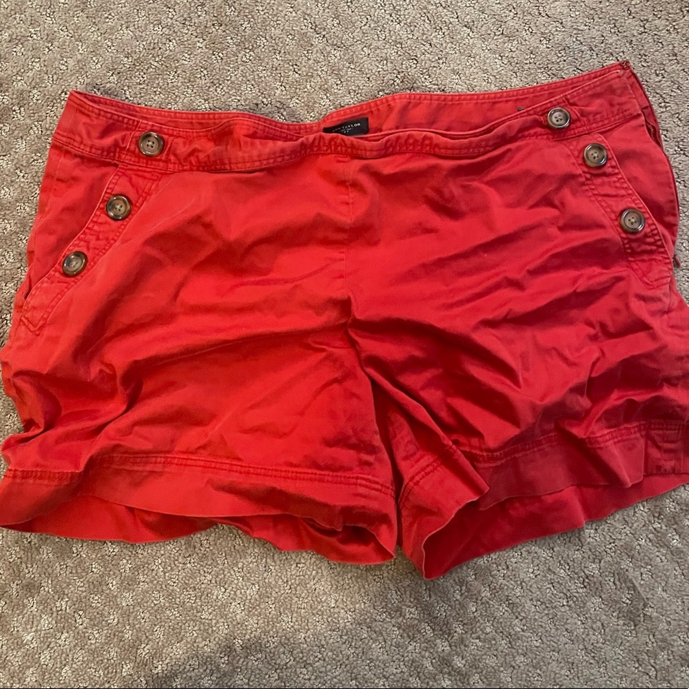 Red Ann Taylor shorts size 18